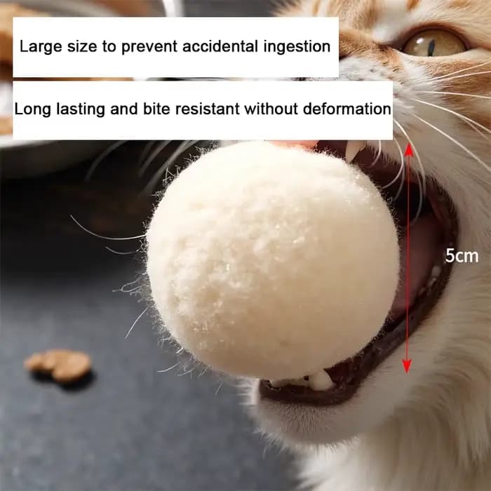 Jouet pour chat : Balle en laine silencieuse pour le plaisir autonome