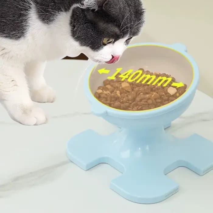 Bol surélevé réglable en hauteur pour chat