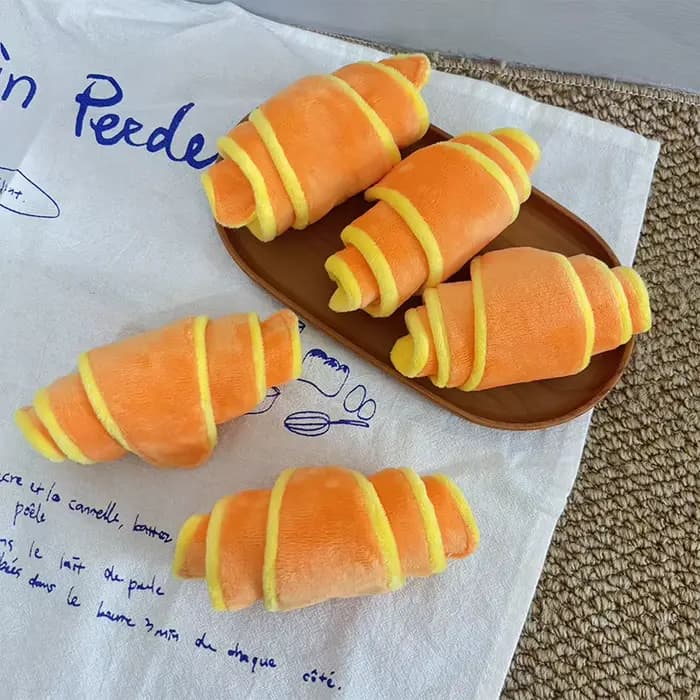 Jouet pour chien en forme de croissant souple