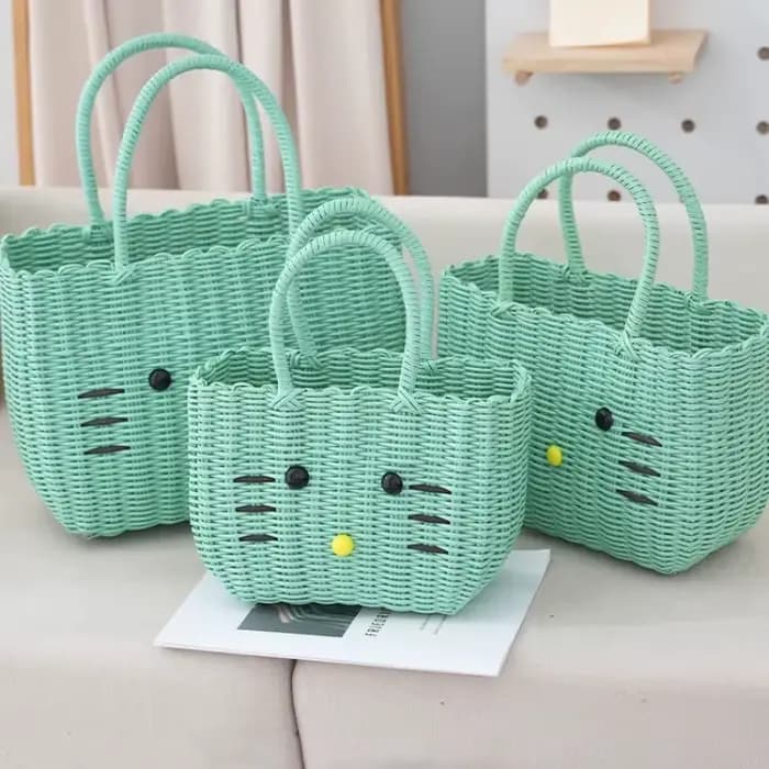 Sac tissé en PVC chat mignon