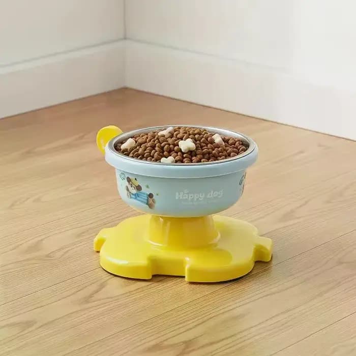 Bol pour animaux de compagnie en acier inoxydable durable avec hauteur réglable et antidérapant pour chats