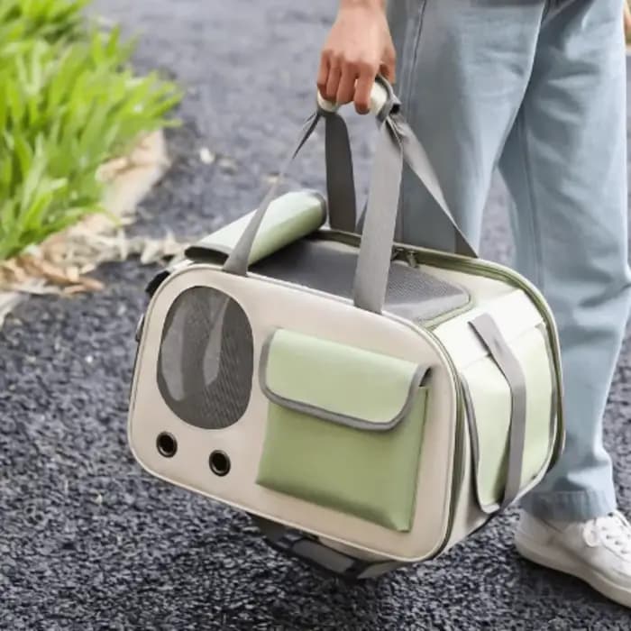 Sac de transport pliable pour animaux de compagnie, approuvé par les compagnies aériennes, pour petits chiens, chats, lapins, chiots - Sac de voyage en tissu Oxford durable avec ventilation