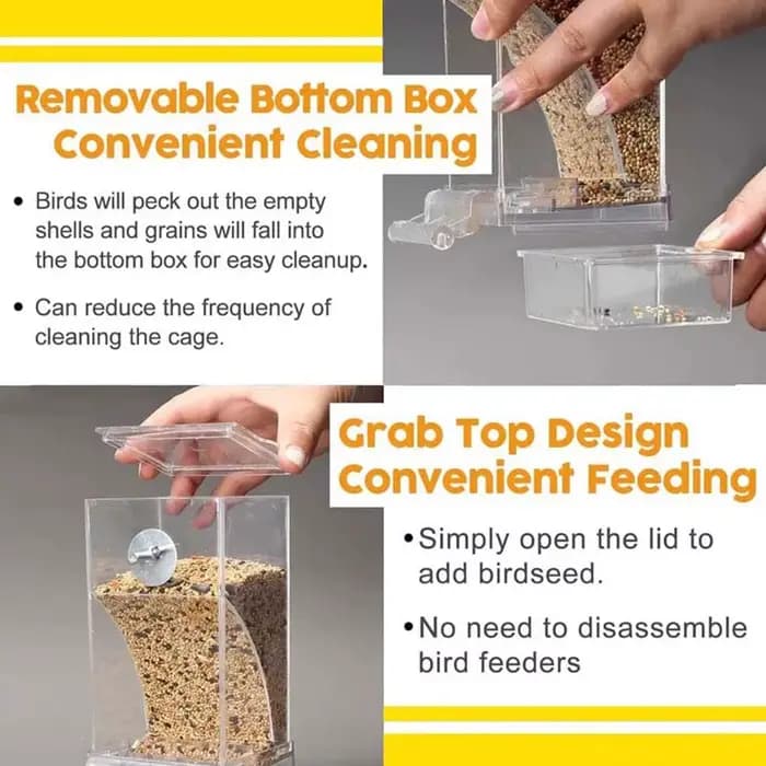 Distributeur d'aliments transparent anti-gaspillage à flux automatique par gravité
