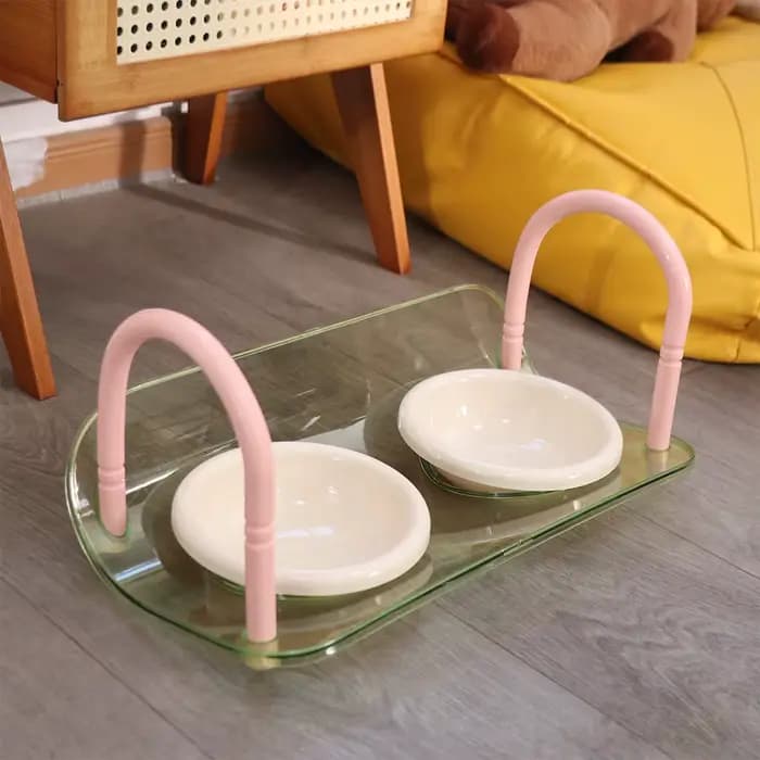 Double gamelle surélevée pour animaux de compagnie