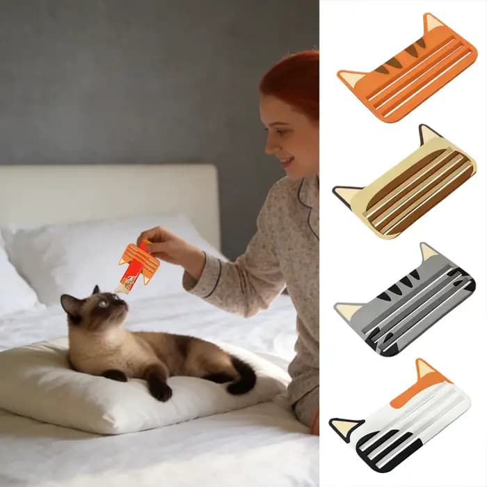 Distributeur de friandises pour chat réutilisable