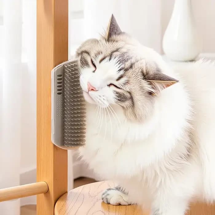 Brosse de massage pour chat, brosse d'angle pour enlever les poils, brosse de beauté pour nettoyer les coins, peigne gratteur amovible pour chaton et chat