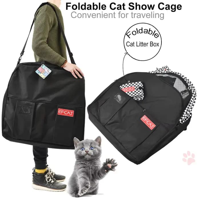 EFCAT Cage de spectacle pliable pour chat, grande tente, maison, salle de livraison de bétail, Cage d'exposition professionnelle Portable pour chat