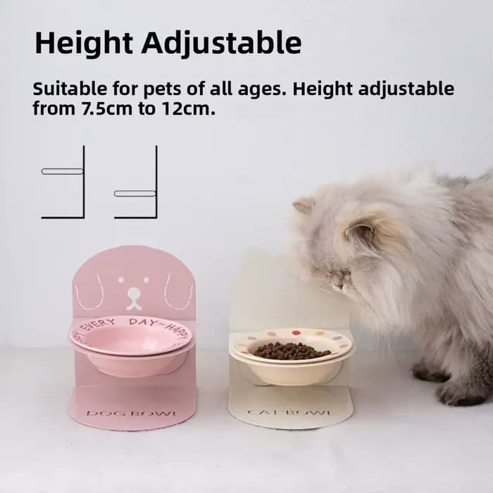 Bol en céramique anti-vomissement pour chat