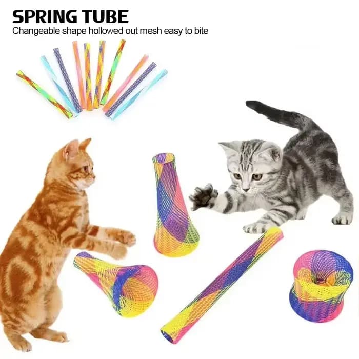 Tube télescopique coule en spirale flexible pour chat