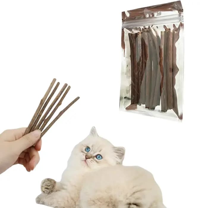 Bâton Matatabi naturel pour chats – Jouet à mâcher pour soins dentaires