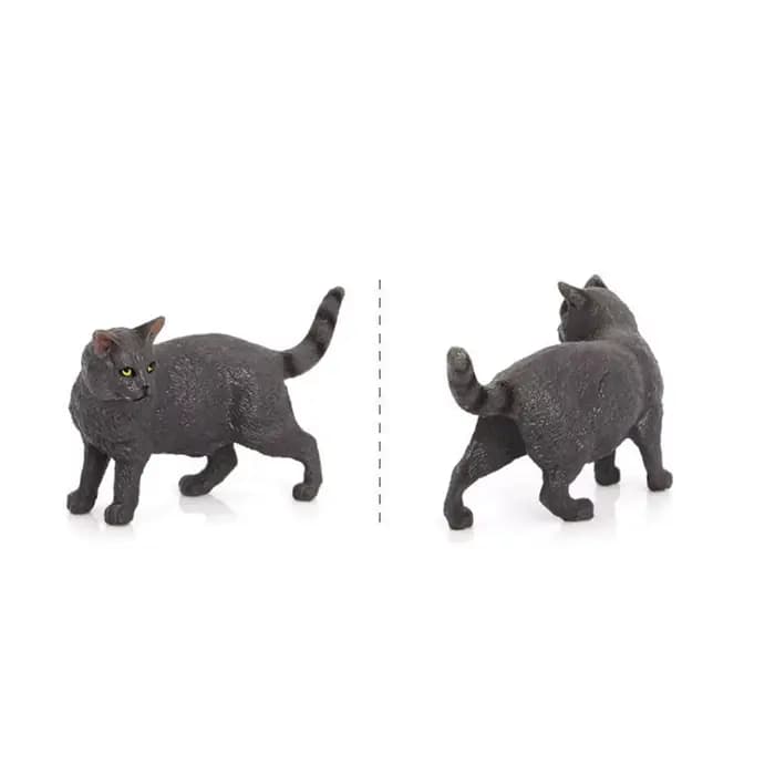  Simulation de chat Chartreux, décor de bureau, mignon chaton bleu français, ornement