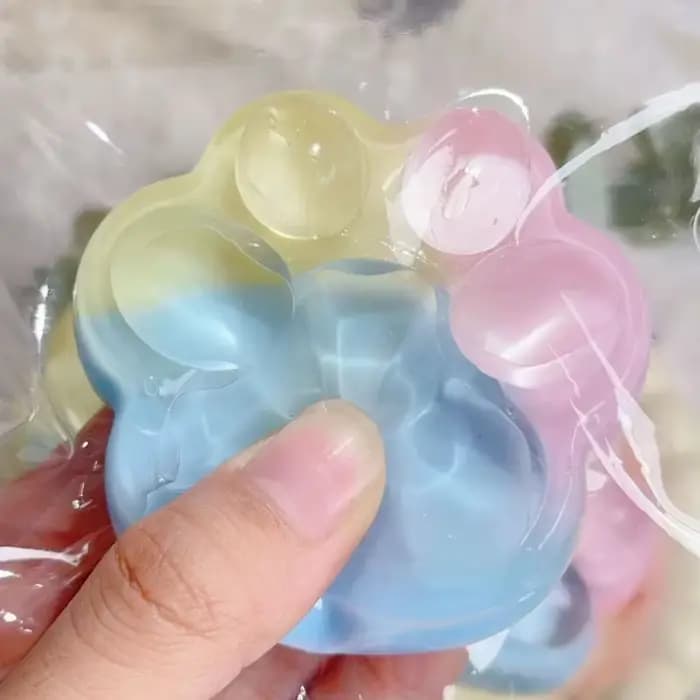 Jouet anti-stress en forme de griffe de chat arc-en-ciel, jouet à presser, jouet de bureau pour amies, cadeau de noël