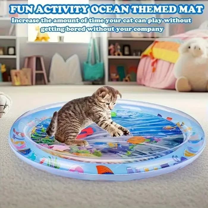 Tapis de jeu aquatique interactif pour chats et chiens - Jouet poisson flottant