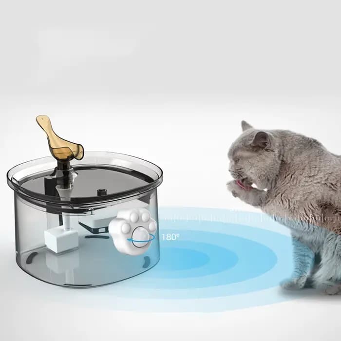 Joli à capteur de mouvement en forme de patte pour distributeur d'eau automatique pour animaux de compagnie