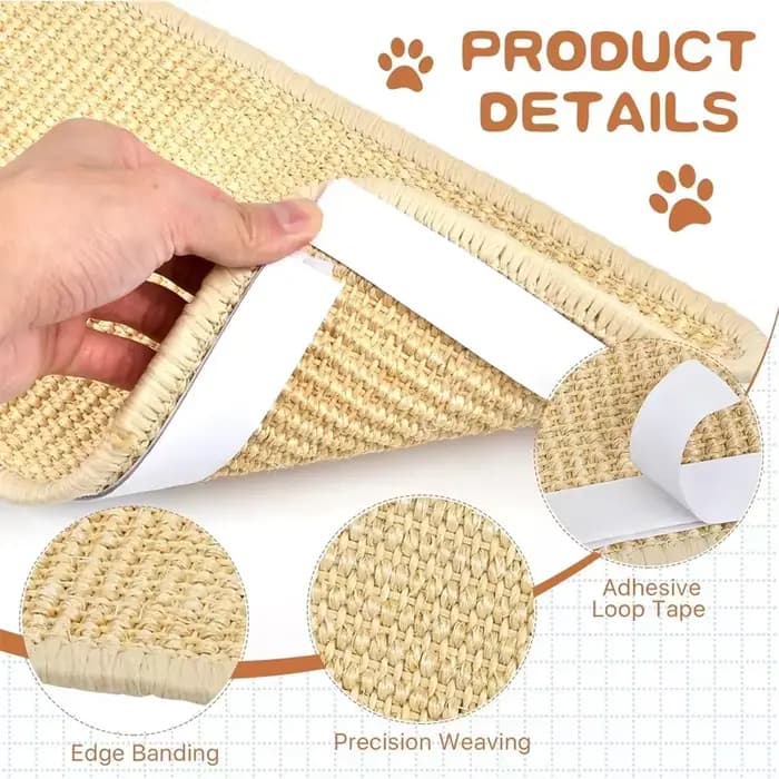 Tapis à gratter pour chat en rotin