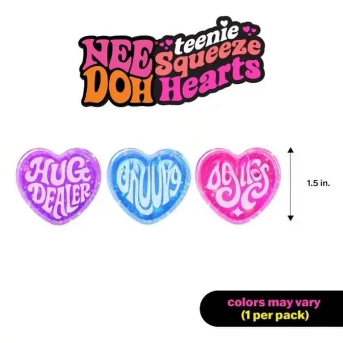 Jouets anti-stress Cœur Saint-Valentin 2026 – Lot de 3