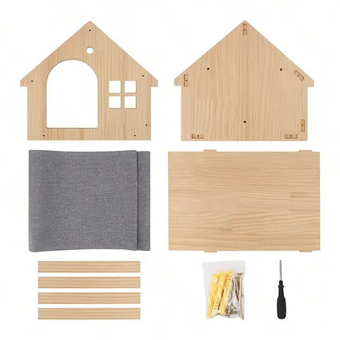 Maison de chat en bois