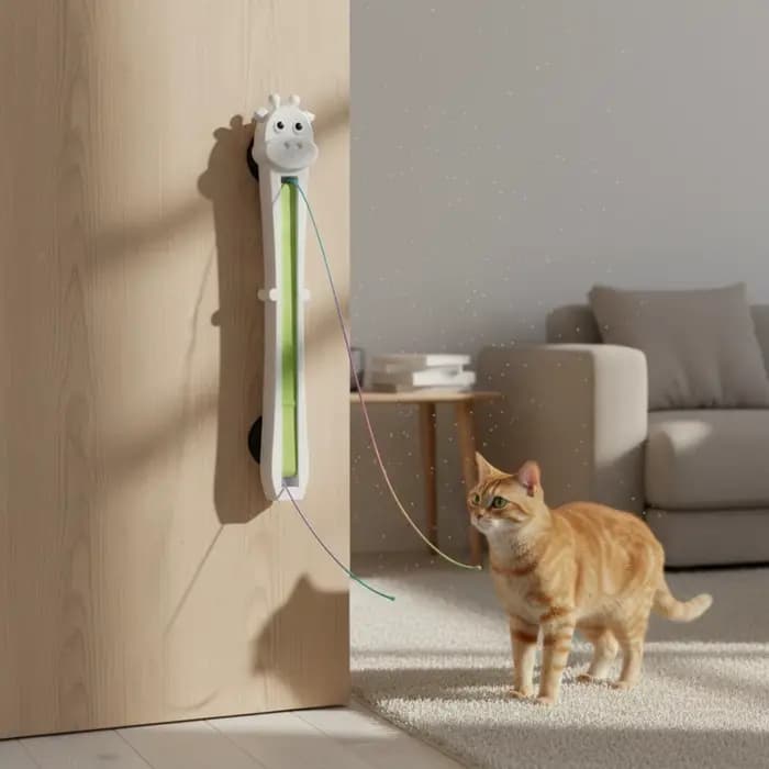 Jouet interactif automatique pour chat avec corde volante, jouet électronique pour chaton, jouet à ficelle pour chat d'intérieur, fournitures de divertissement pour animaux de compagnie