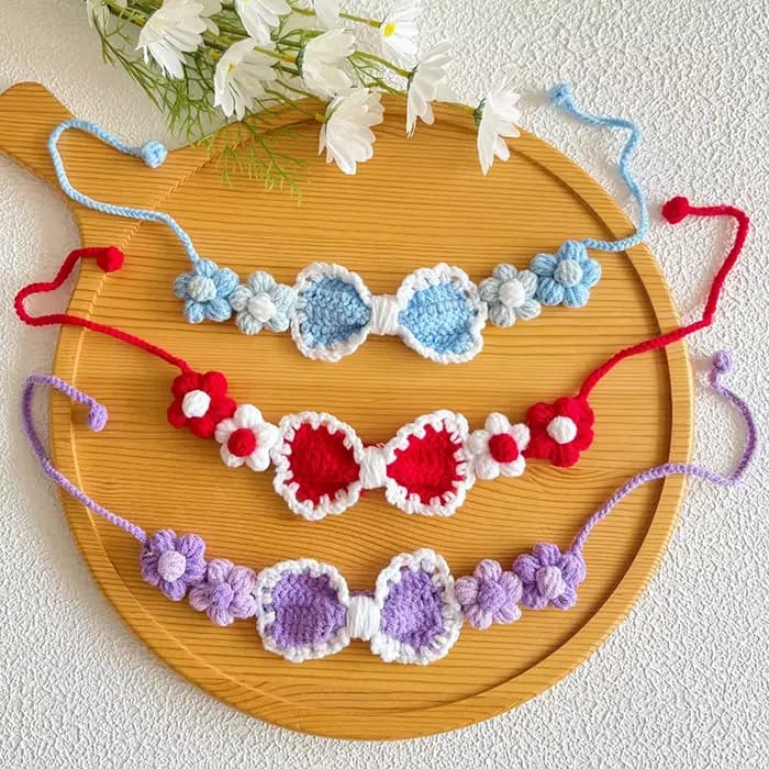 Collier tissé fait main pour animaux de compagnie