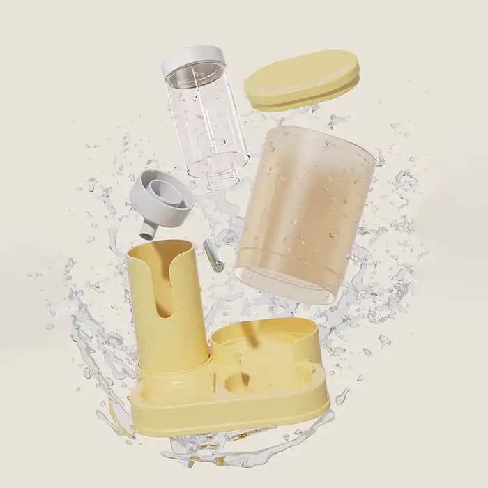 Distributeur automatique de nourriture et d'eau deux-en-un pour hamsters