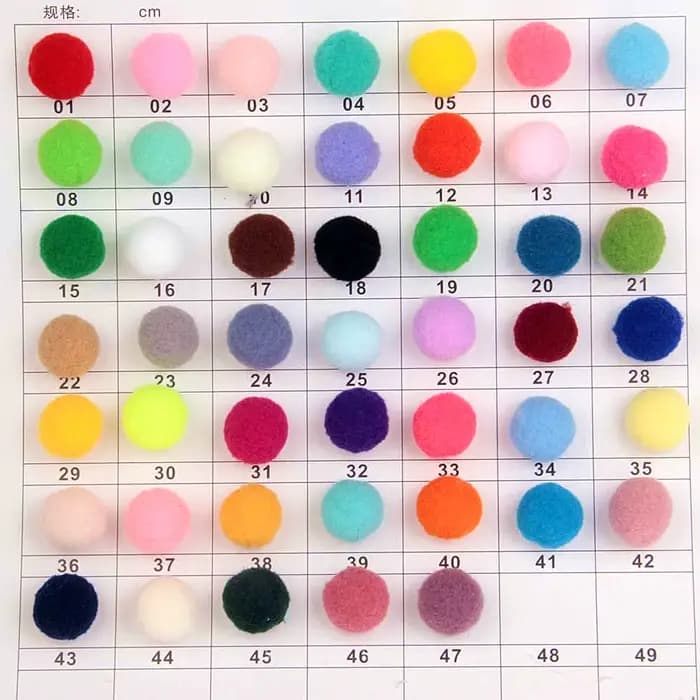Boules de Pompon 8mm 10mm 15mm 20mm 25mm 30mm