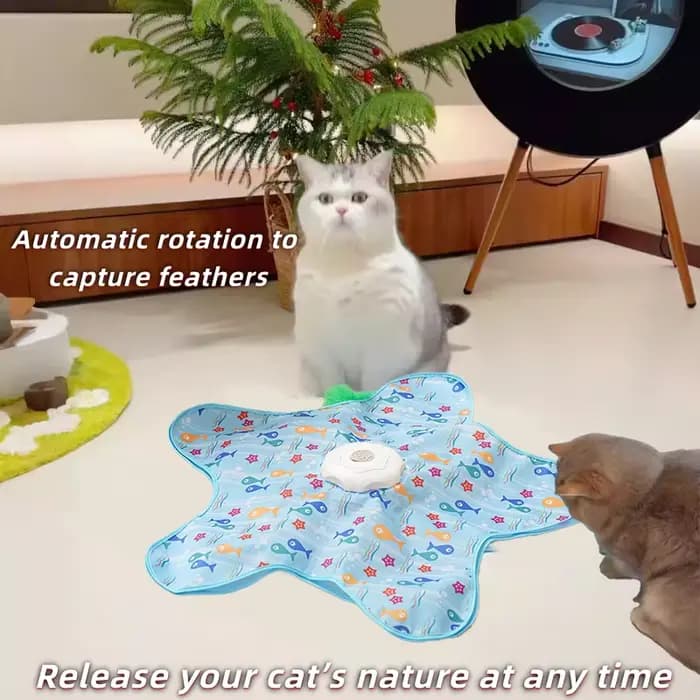 Jouet électrique interactif pour chat : tourne-disque intelligent et amusant pour stimuler et soulager l'ennui