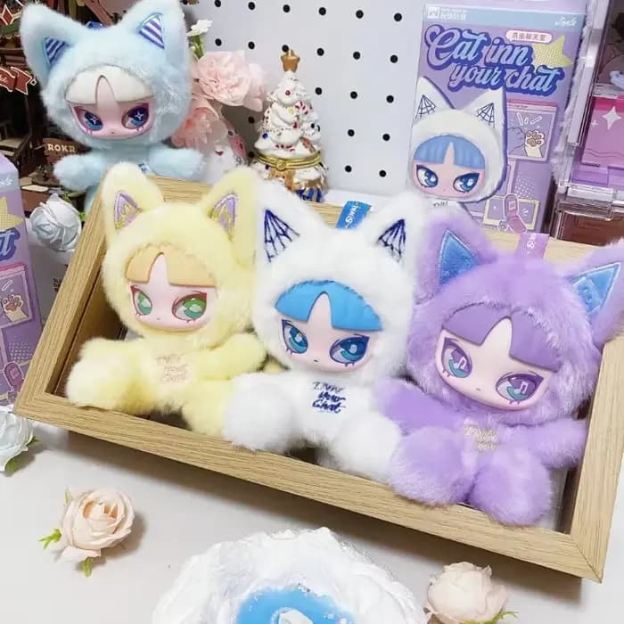 INNS Cat Inn Your Chat Series Boîte aveugle mystère, poupée en peluche en vinyle, figurine d'action, ornement de bureau, jouet de collection, cadeaux d'anniversaire