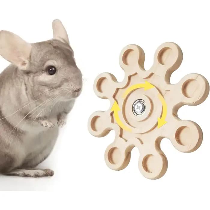 Chinchilla – jouet à mâcher rotatif en bois, Spinner interactif pour la santé des dents, Cage suspendue, accessoire 6.3 pouces, écureuil, Hamster, molaire, jouet amusant