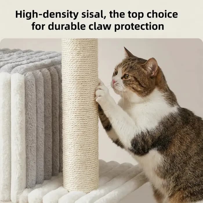 Arbre à chat multifonctionnel d'intérieur avec lit pour chat