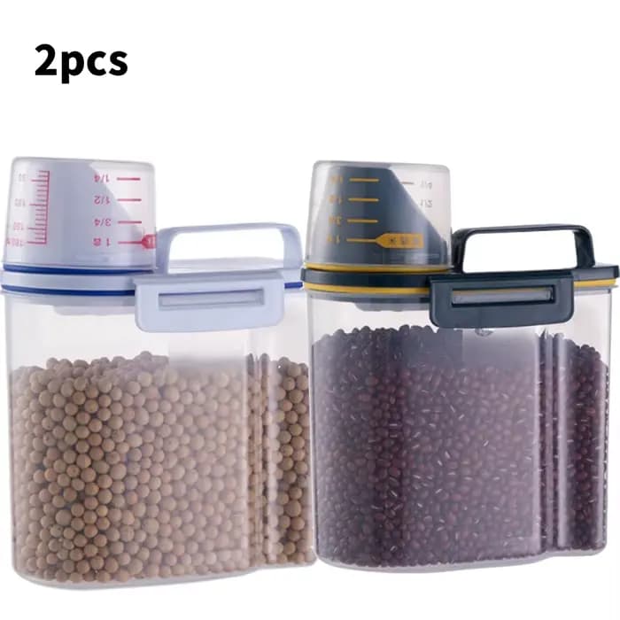Conteneur à riz japonais hermétique pour aliments pour animaux de compagnie (chiens et chats) avec tasse graduée