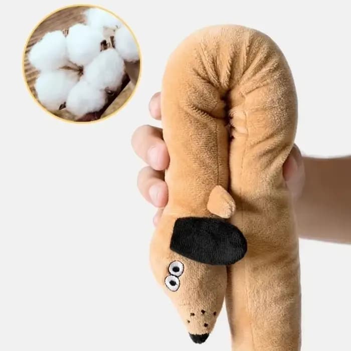 Jouet en peluche Teckel qui couine
