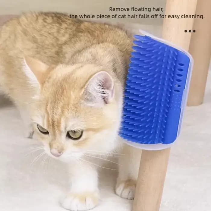 Brosse de massage pour chat, brosse d'angle pour enlever les poils, brosse de beauté pour nettoyer les coins, peigne gratteur amovible pour chaton et chat