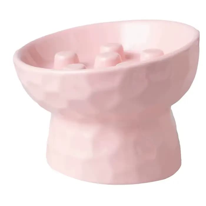 Bol en céramique pour chat, sur pieds hauts, anti-choc, à ouverture inclinée, protection du cou, pour animaux de compagnie, chiens et chats, 1 pièce