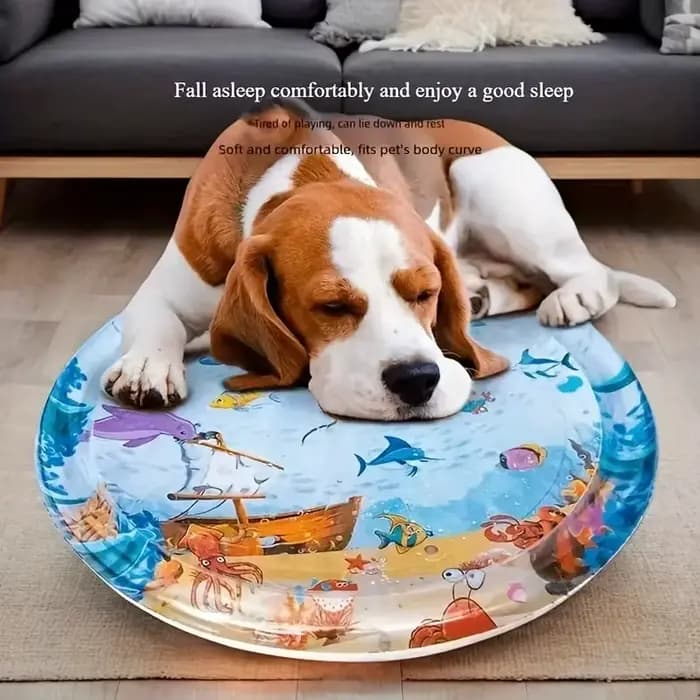Tapis de jeu aquatique interactif pour chats et chiens - Jouet poisson flottant