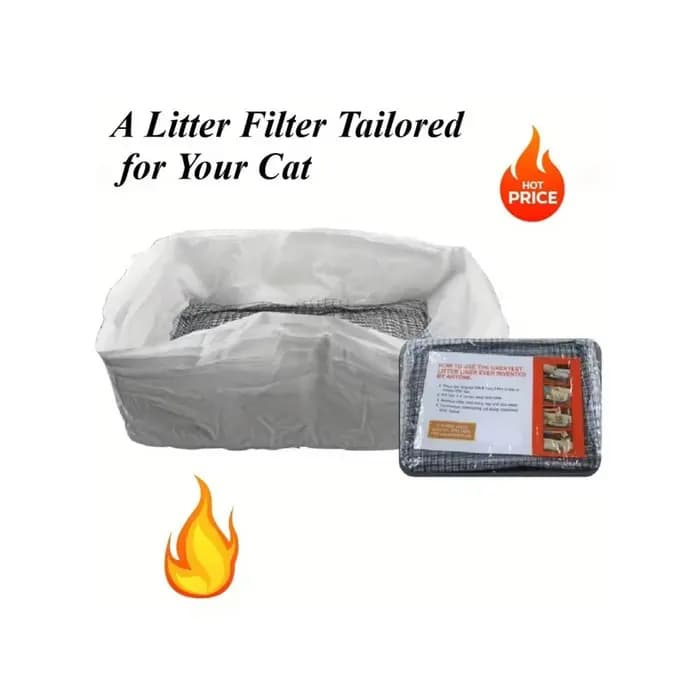 Lot de 10 filtres lavables pour litière de chat