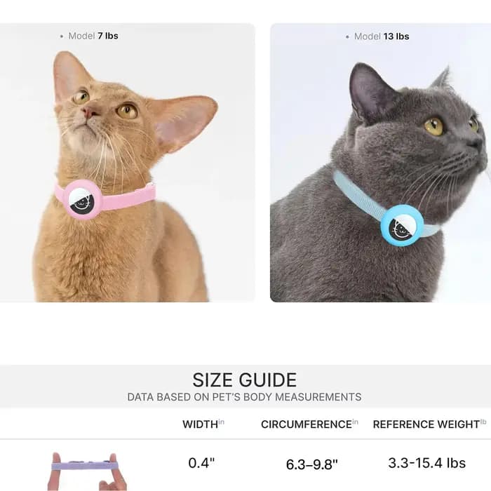 Collier de chat Airtag pour Apple Tag