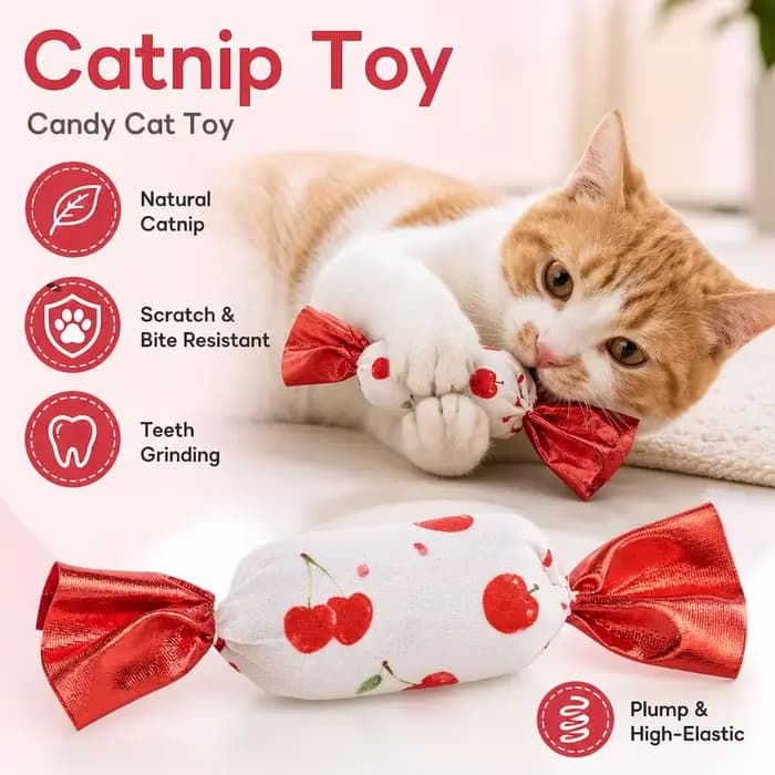 Jouet interactif durable à la menthe poivrée naturelle pour chats
