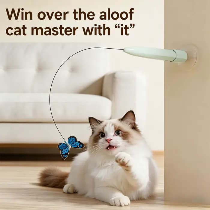 Jouet électrique papillon volant pour chat