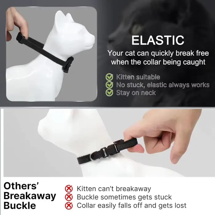 Collier élastique sécurisé pour chat AirTag