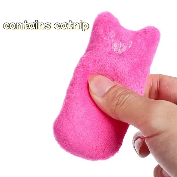 Jouet interactif en peluche à la catnip pour chats