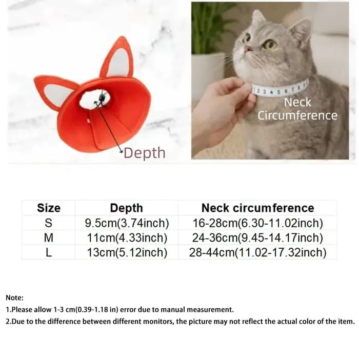 Collier Élisabeth Réglable pour Chat, Anti-Morsure, Doux, Protection du Cou, Forme Animale, Respirant, Collier Anti-Léchage pour Chien