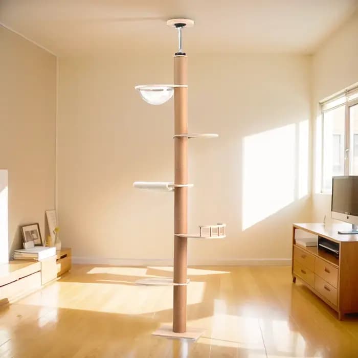 Arbre à chat de luxe en chêne massif