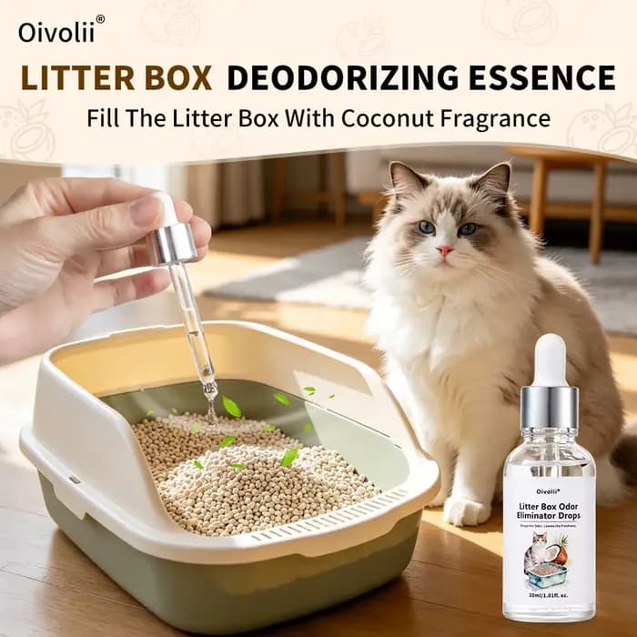 Gouttes désodorisantes pour litière