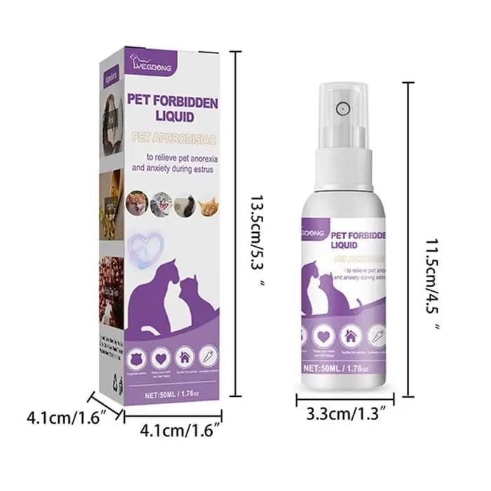 Spray apaisant pour animaux de compagnie, prévention du hurlement, vaporisateur anti-anlande, apaise l'humeur, chiens et chats, fournitures pour animaux de compagnie, 50ml