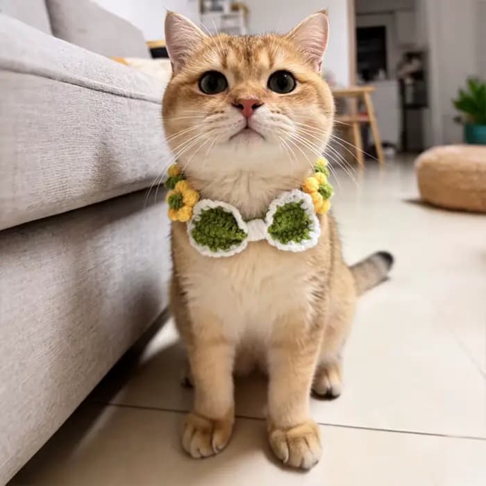 Collier tissé fait main pour animaux de compagnie