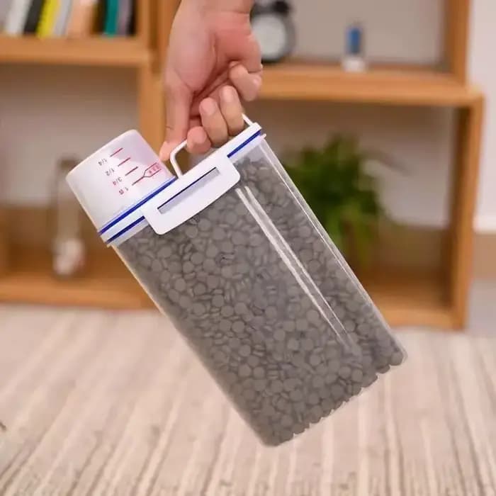Seau de rangement en plastique pour nourriture pour chiens et chats