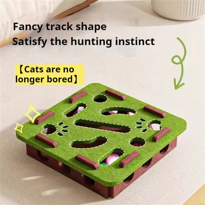 Jeu de labyrinthe en feutre pour chat