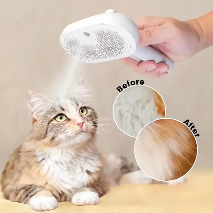 Brosse à Vapeur Électrique 3 en 1 pour Chien et Chat