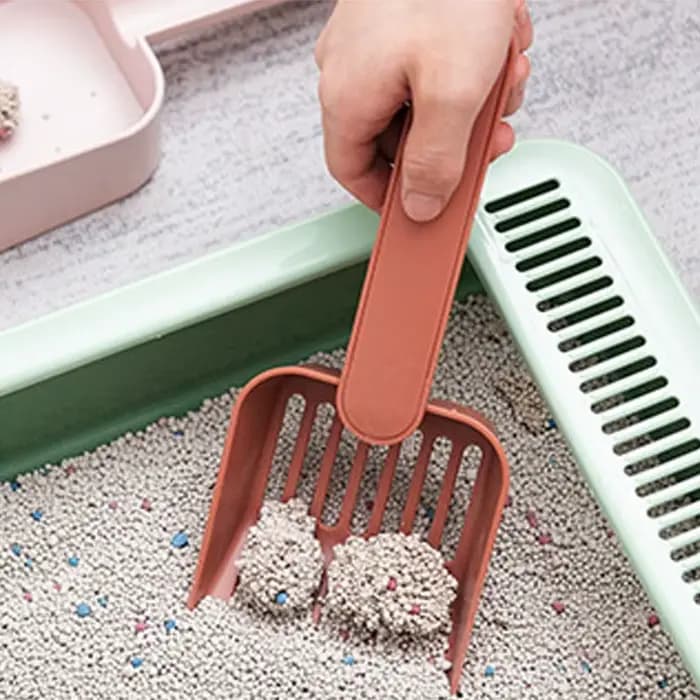 Pelle à litière pour chat grande capacité avec tamisage fin et boîte de rangement