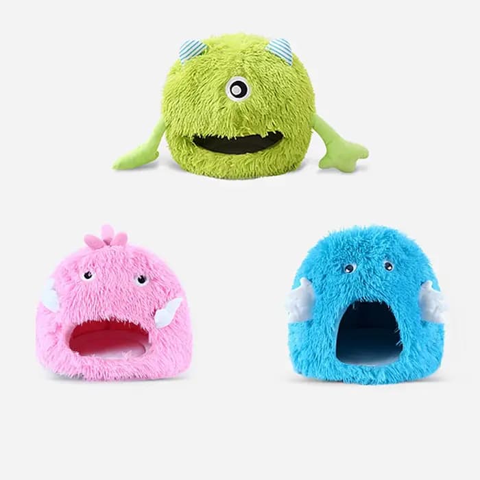 Mignon Monster Cartoon Warm Plush Cushion Basket